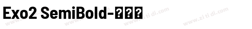 Exo2 SemiBold字体转换
